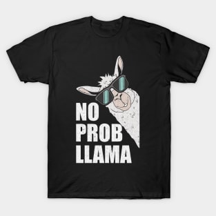 Funny LLama Lovers Gift - No Prob Llama Sayings T-Shirt